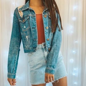 Forever 21 Ripped Jean Jacket